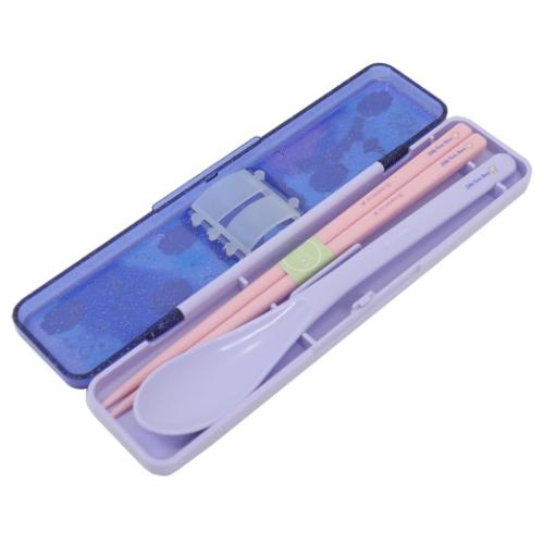 リトルツインスター お箸＆スプーンセット 抗菌音の鳴らないコンビセット 箸 スプーン 夜空とネムリン サンリオ メール便可