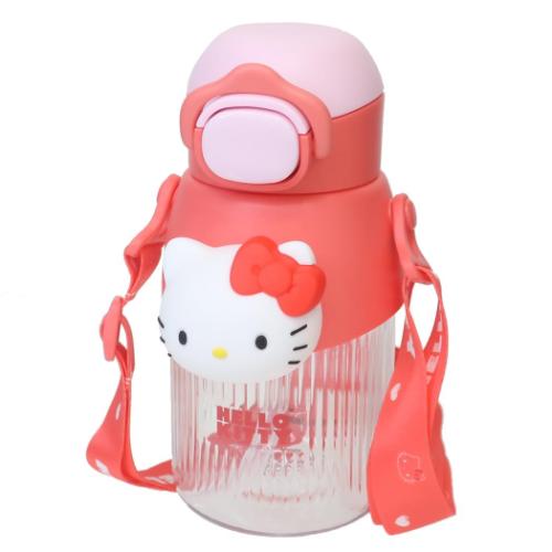 ハローキティ 水筒 立体マスコット付ストローボトル 580ml サンリオ キャラクター グッズ