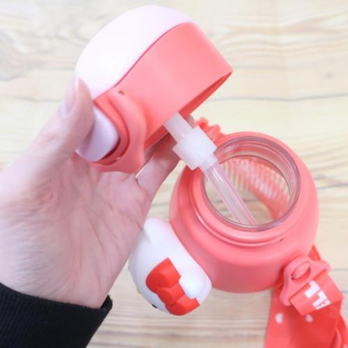 ハローキティ 水筒 立体マスコット付ストローボトル 580ml サンリオ キャラクター グッズ
