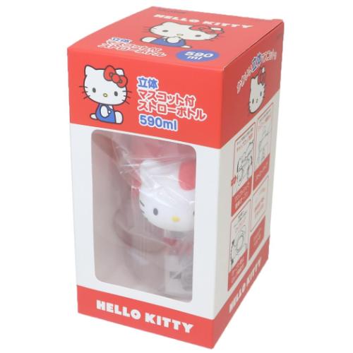 ハローキティ 水筒 立体マスコット付ストローボトル 580ml サンリオ キャラクター グッズ