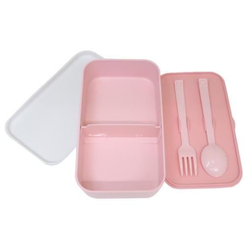 ハローキティ スプーン＆フォーク付きお弁当箱 カトラリー付ランチボックス 1000ml 水彩コスメ サンリオ キャラクター グッズ