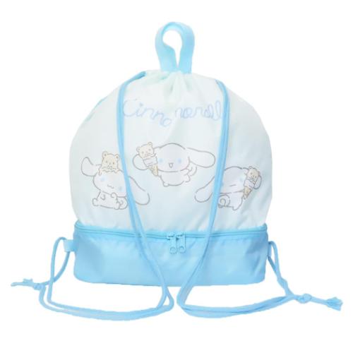 シナモロール プールバッグ 2層ナップサック サックス サンリオ キャラクター グッズ