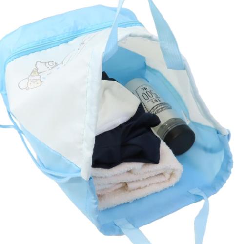 シナモロール プールバッグ 2層ナップサック サックス サンリオ キャラクター グッズ