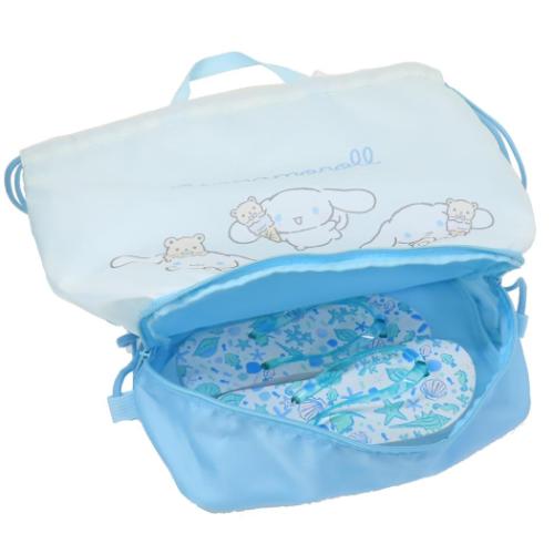 シナモロール プールバッグ 2層ナップサック サックス サンリオ キャラクター グッズ
