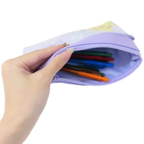 ポケットモンスター ペンケース フラットポーチ パープル ポケモン キャラクター グッズ メール便可