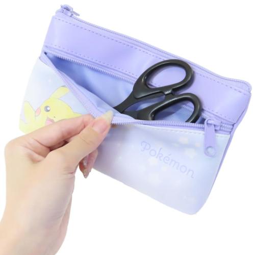 ポケットモンスター ペンケース フラットポーチ パープル ポケモン キャラクター グッズ メール便可