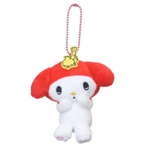 マイメロディ マスコット ミニぬいぐるみボールチェーン 泣き RD サンリオ キャラクター グッズ