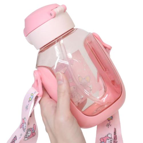 マイメロディ 水筒 ワンプッシュストローボトル うしろうしろ サンリオ キャラクター グッズ
