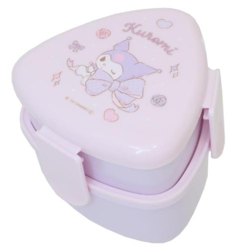 クロミ お弁当箱 抗菌三角おにぎりランチボックス＆ケース ビッグリボン サンリオ キャラクター グッズ