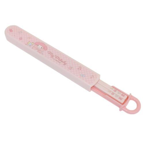 マイメロディ 抗菌スライド箸&箸箱セット 抗菌食洗機対応箸箱セット 箸16.5cm ビッグリボン サンリオ キャラクター グッズ メール便可
