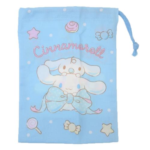 シナモロール 巾着袋 コップ袋 ビッグリボン サンリオ キャラクター グッズ メール便可