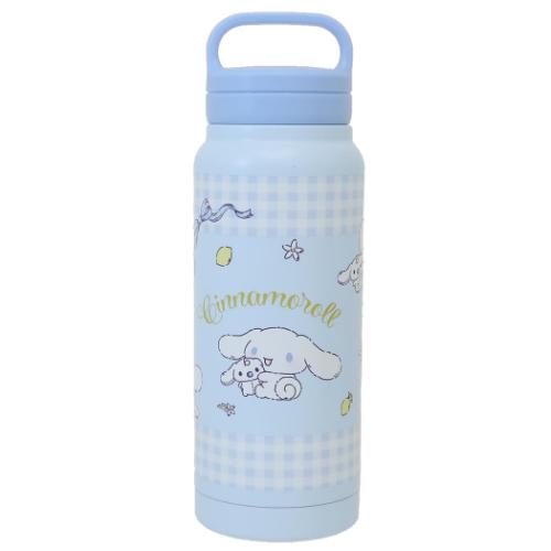 シナモロール 保温保冷水筒 スクリューハンドル付マグボトル 500ml ふわふわぬいぐるみハグ サンリオ キャラクター グッズ