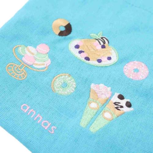 annas アンナス 巾着袋 刺繍ミニ巾着 マカロン おしゃれ グッズ メール便可