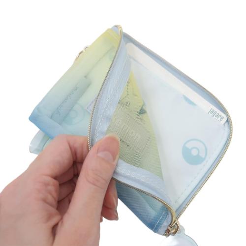 ポケットモンスター 小銭入れ＆パスケース メッシュデイリーパスケース グラデーション BL ポケモン キャラクター グッズ メール便可