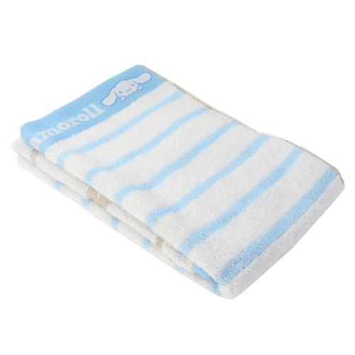 シナモロール ロングタオル 無撚糸パイルジャカード フェイスタオル オーガニックコットン プリティヒップシナモン サンリオ メール便可