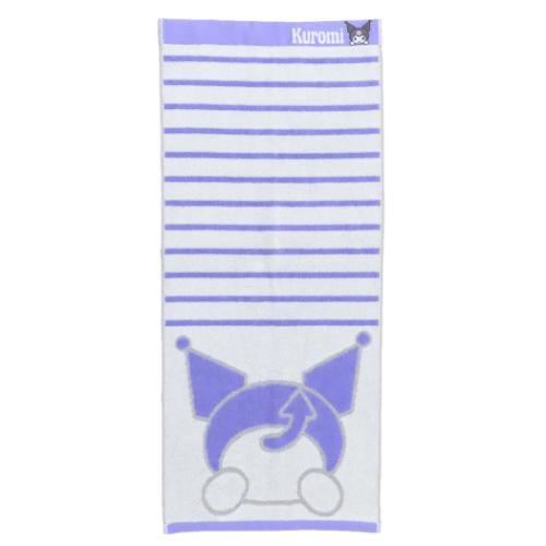 クロミ ロングタオル 無撚糸パイルジャカード フェイスタオル オーガニックコットン プリティヒップクロミ サンリオ メール便可
