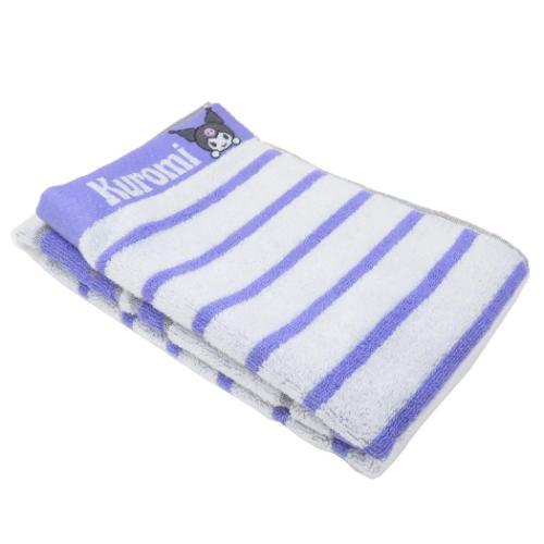 クロミ ロングタオル 無撚糸パイルジャカード フェイスタオル オーガニックコットン プリティヒップクロミ サンリオ メール便可