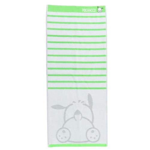 ポチャッコ ロングタオル 無撚糸パイルジャカード フェイスタオル オーガニックコットン プリティヒップポチャッコ サンリオ メール便可