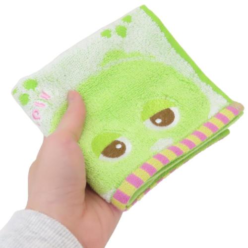 ガチャピン＆ムック ハンドタオル 甘撚糸パイルジャカード ミニタオル オーガニックコットン ひょっこりガチャピン メール便可