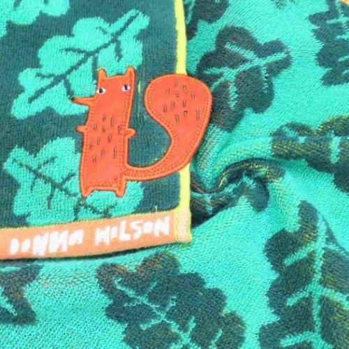 ドナウィルソン ロングタオル パイルジャカード フェイスタオル オーガニックコットン シリルのしっぽ おしゃれ グッズ メール便可