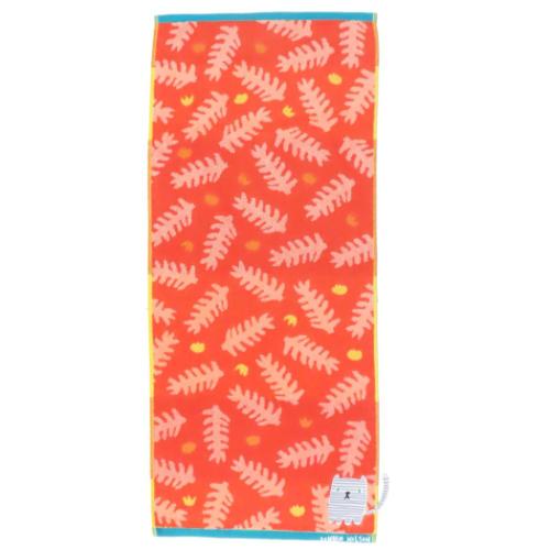 ドナウィルソン ロングタオル パイルジャカード フェイスタオル オーガニックコットン モノキャットのしっぽ メール便可