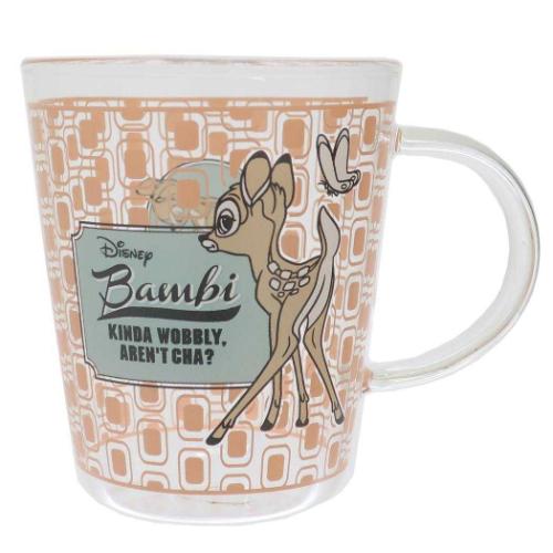 バンビ マグカップ 耐熱ガラスマグ レトロ ディズニー キャラクター グッズ
