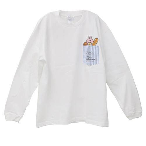 カナヘイの小動物 Tシャツ ポケットBIGロンT パン巡り WH キャラクター グッズ メール便可