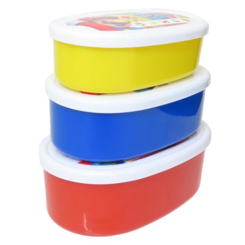 スーパーマリオ 保存容器 抗菌シール容器3Pセット キャラクター グッズ