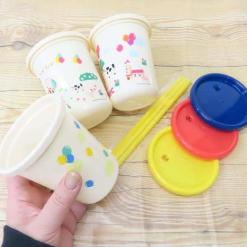 トーマス 蓋付きプラコップ ストロー付タンブラー3個セット 320ml キャラクター グッズ