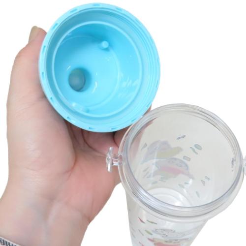 クレヨンしんちゃん 水筒 食洗機対応直飲みプラ製ワンタッチクリアボトル 480ml アニメキャラクター グッズ
