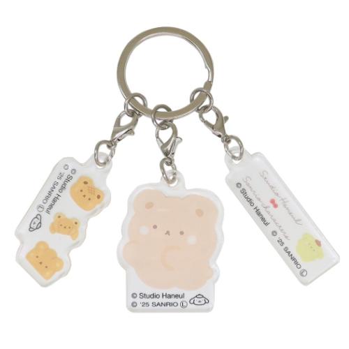 スタジオハヌルxサンリオキャラクターズ キーホルダー 3連アクリルキーホルダー パム サンリオ キャラクター グッズ メール便可