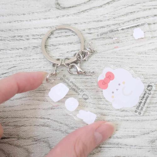 スタジオハヌルxサンリオキャラクターズ キーホルダー 3連アクリルキーホルダー タルト サンリオ キャラクター グッズ メール便可