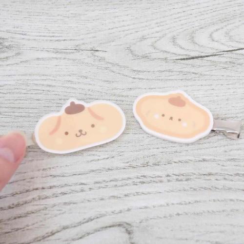 スタジオハヌルxサンリオキャラクターズ ヘアアクセ ヘアクリップ ポムポムプリン サンリオ キャラクター グッズ メール便可