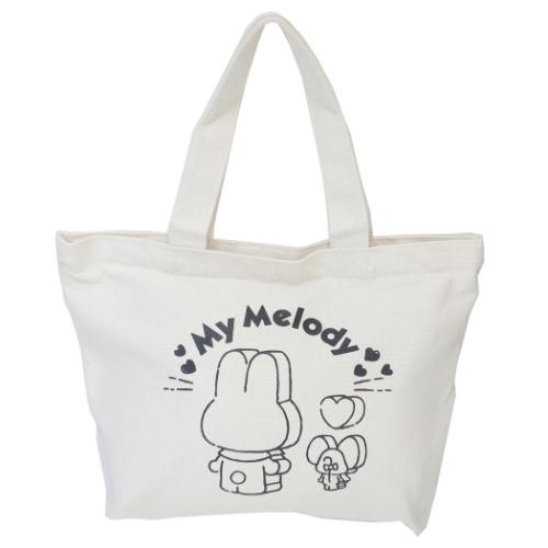 マイメロディ トートバッグ 帆布ミニトートバッグ ブロック サンリオ キャラクター グッズ メール便可