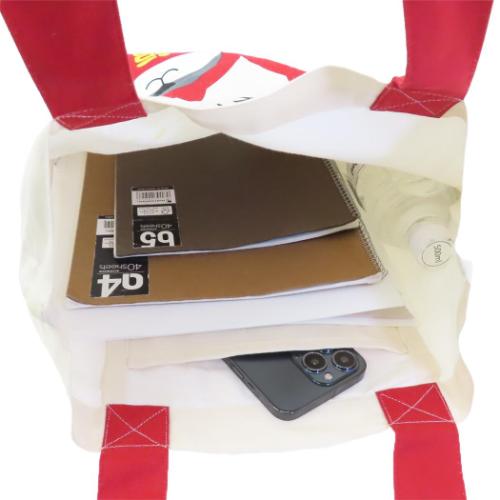 シバクロダルマ トートバッグ A4トート アイボリー かわいい グッズ メール便可