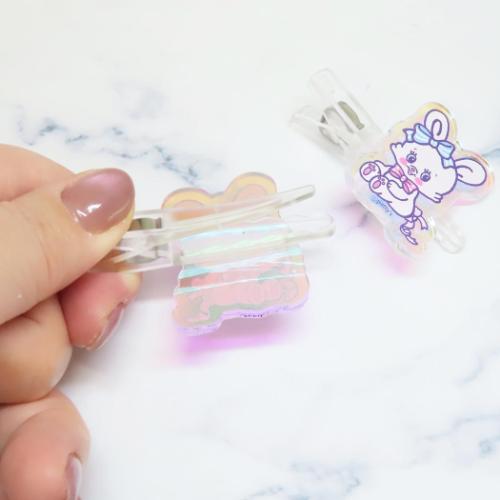 スイマー ヘアアクセ オーロラアクリルヘアクリップ リバニー SWIMMER キャラクター グッズ メール便可