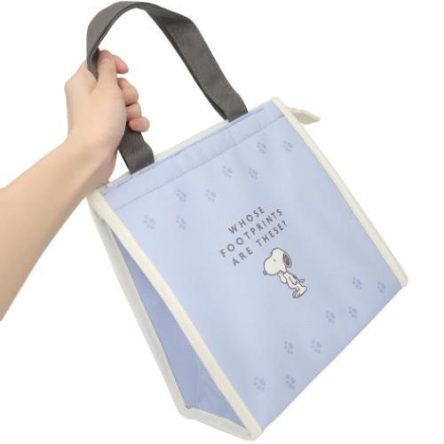 スヌーピー ランチバッグ ミニトート 誰の足跡？ ピーナッツ キャラクター グッズ