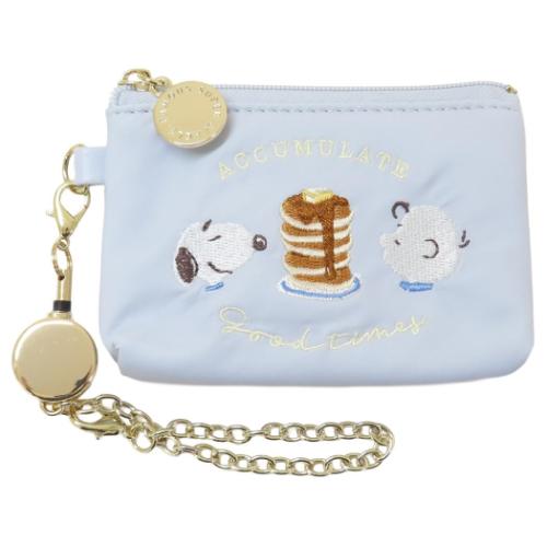 スヌーピー 小銭入れ＆定期入れ リール付きパスケース スウィーツスウィーツ BL ピーナッツ キャラクター グッズ メール便可