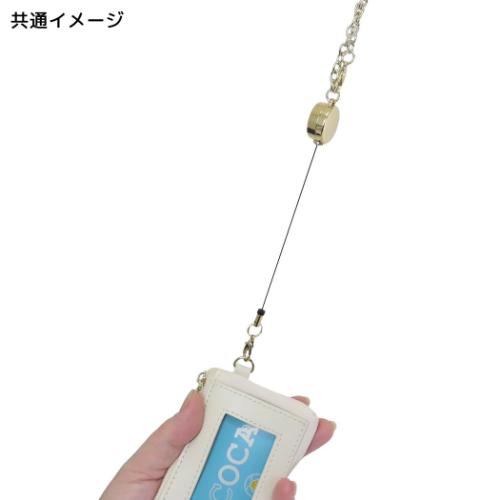 スヌーピー 小銭入れ＆定期入れ リール付きパスケース スウィーツスウィーツ BL ピーナッツ キャラクター グッズ メール便可