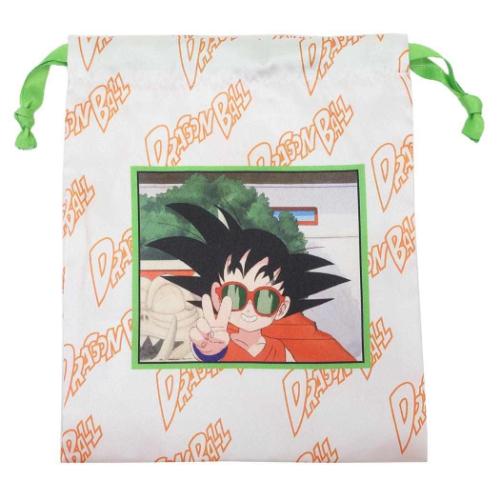 ドラゴンボール 巾着袋 リボン巾着 きんちゃくポーチ 孫悟空 ピースサイン アニメキャラクター グッズ メール便可