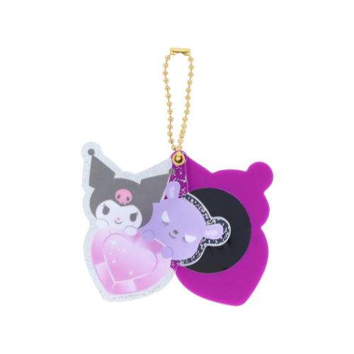 クロミ＆バク キーホルダー ミラー付アクキー はあとぎゅっ サンリオ キャラクター グッズ メール便可