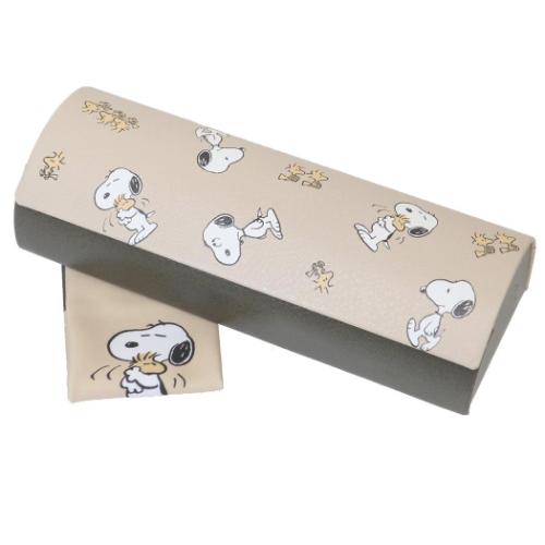 スヌーピー 眼鏡ケース クロス付きメガネケース ウッドストックとスヌーピー ピーナッツ キャラクター グッズ