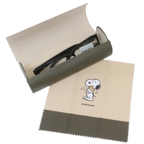 スヌーピー 眼鏡ケース クロス付きメガネケース ウッドストックとスヌーピー ピーナッツ キャラクター グッズ