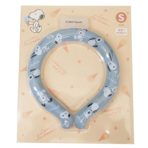スヌーピー 夏用クールネック アイスループ ICE LOOP Sサイズ トリオ ピーナッツ キャラクター グッズ メール便可