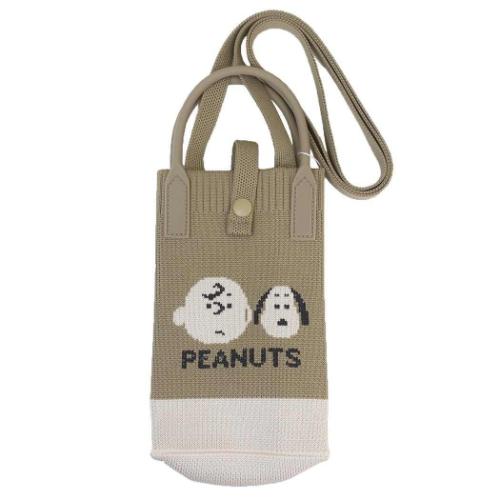 スヌーピー スマホポーチ ニットショルダーバッグ GOOD GRIEF ピーナッツ キャラクター グッズ メール便可