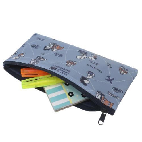 スヌーピー フラットポーチ ポーチ2点セット have a nice trip ピーナッツ キャラクター グッズ メール便可