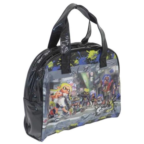 スプラトゥーン3 プールバッグ ビーチバッグ ボストンバッグ ブラック キャラクター グッズ