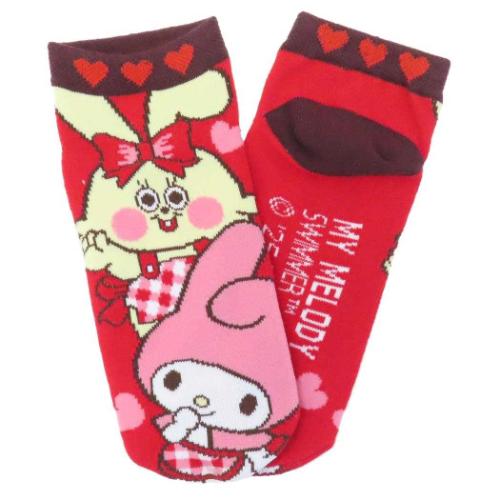 SWIMMERxマイメロディ 女性用靴下 ソックス レディース ハート サンリオ キャラクター グッズ メール便可
