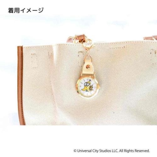 ミニオンズ キーホルダー時計 レザーウォッチKC GY ユニバーサル映画 キャラクター グッズ メール便可