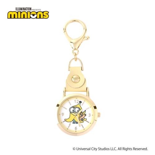 ミニオンズ キーホルダー時計 レザーウォッチKC YE ユニバーサル映画 キャラクター グッズ メール便可